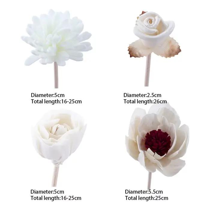Diffuseur de Parfum d'Huile Aromatique en Rotin Artificielle Branche de Fleur en Soie pour Maison Accueil Bien-être Occasions Spéciales