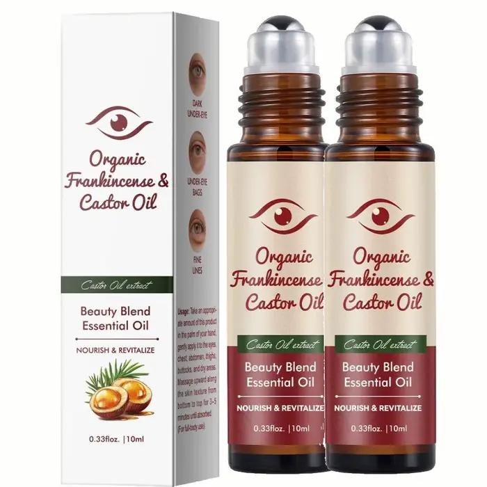 Sérum pour les yeux à l'huile de ricin, anti-rides, élimine les cernes, les poches sous les yeux, anti-gonflement, liftant, raffermissant, massage des yeux, hydratant, nourrissant, soin des yeux