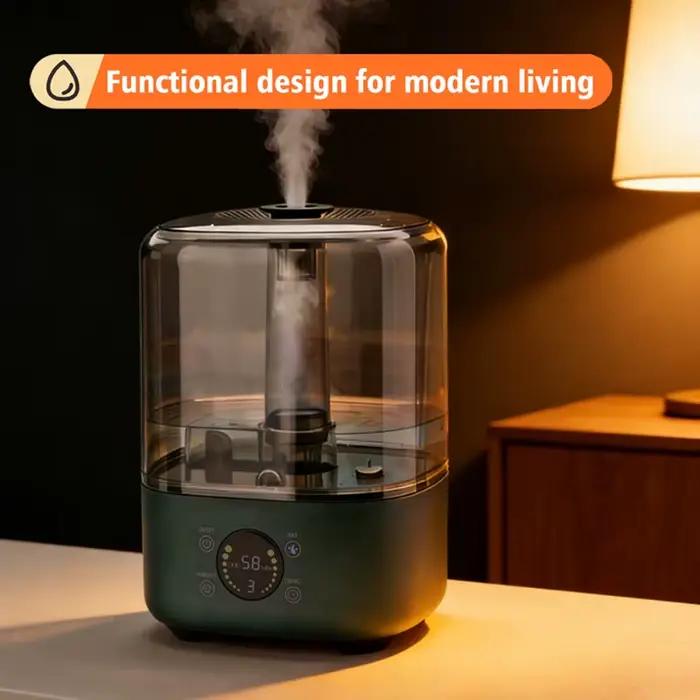 Humidificateur ultrasonique de grande capacité 5L avec diffuseur d'huiles essentielles