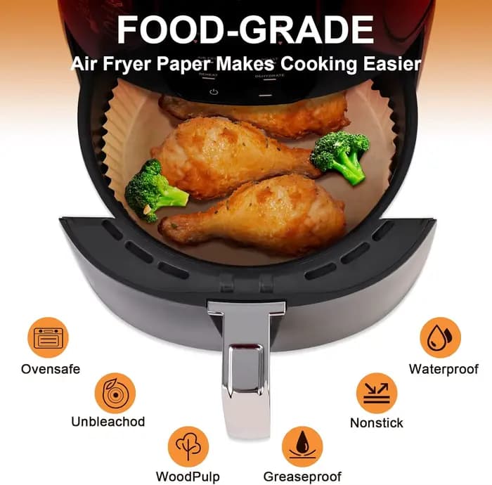 Papier de cuisson pour friteuse à air Ninja AF101 4qt/AF150 5,5qt XL/Ninja AF161 5,5 qt Max XL, accessoires de gril