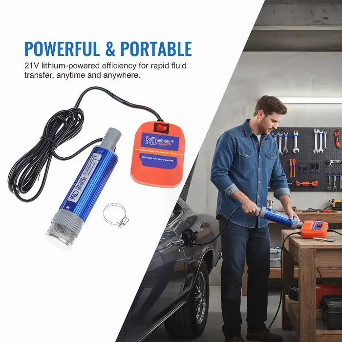 Pompe à huile et à eau, capable de pomper à la fois de l'eau et du carburant, moteur en cuivre pur, pompe à huile avec boîtier en alliage