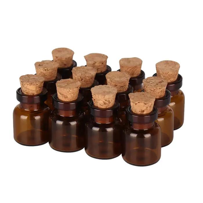 Mini bouteilles en verre ambre de 0.5ml