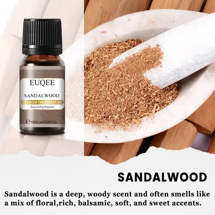 EUQEE 10ml huile parfumée Premium cuir baie rhum couronne de noël huiles aromatiques bois de cèdre bois de santal lilas huile parfumée de noix de coco