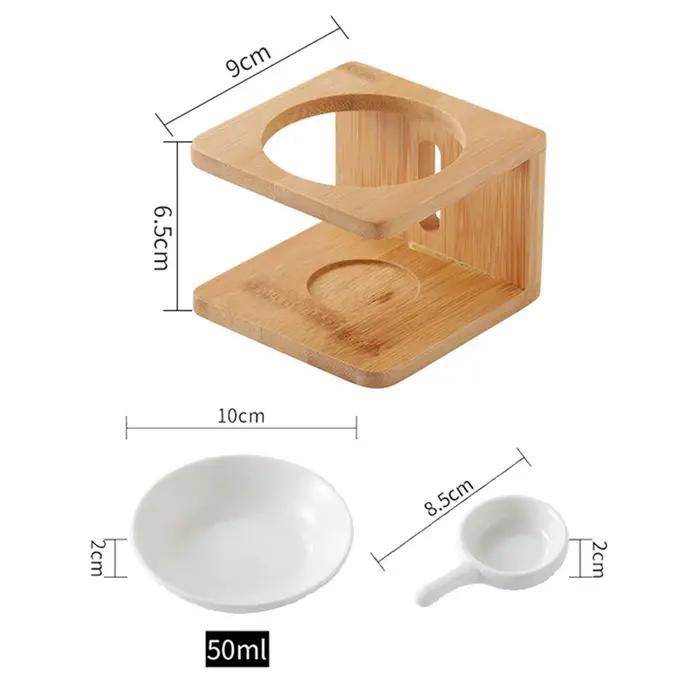Brûleur d'huile essentielle en céramique avec bougeoir