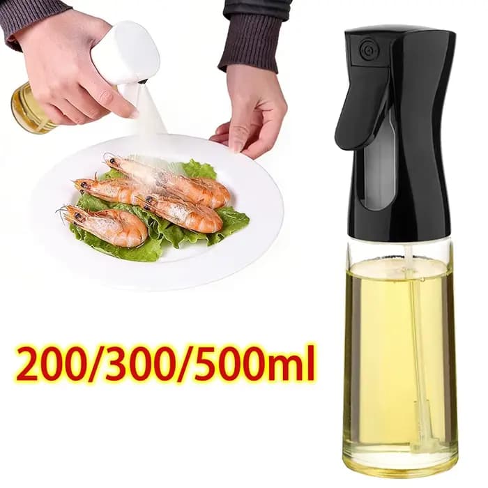 Bouteille de pulvérisation d'huile en plastique de 200/300/500ml, vaporisateur d'huile de qualité alimentaire pour la cuisson du barbecue, friteuse à Air, bouteille de pulvérisation d'huile de cuisine