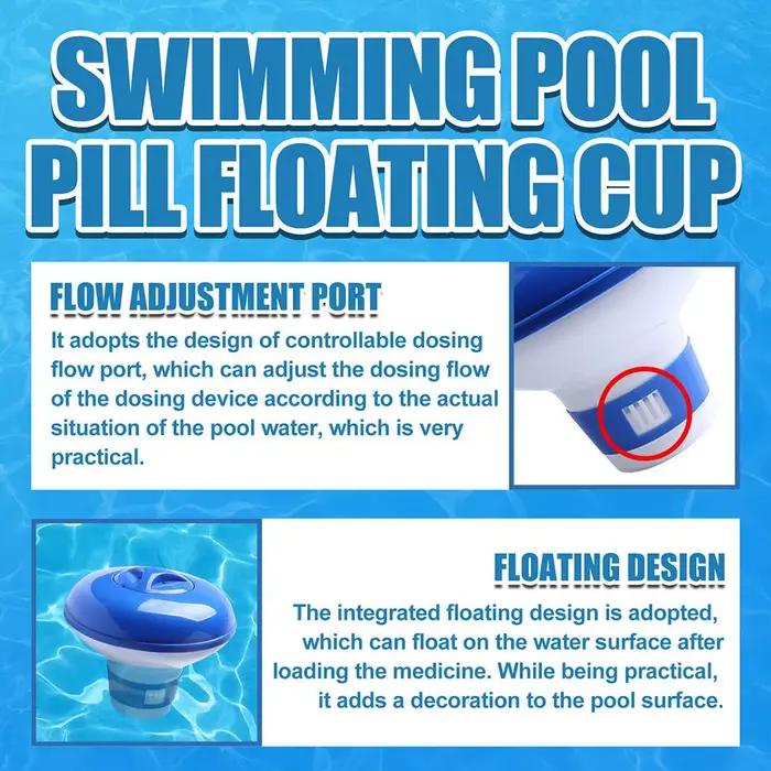 Distributeur de chlore flottant miniature réglable, durable pour piscines intérieures et extérieures, distributeur de chlore flottant