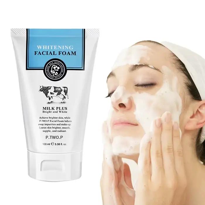 PTWOP blanchissant nettoyant pour le visage mousse hydratant en profondeur