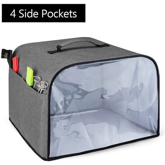 Capuchon anti-poussière de cuisine durable avec poches de rangement, hotte pour friteuse à air, grille-pain domestique, housse anti-poussière, grille Ninja Foodi