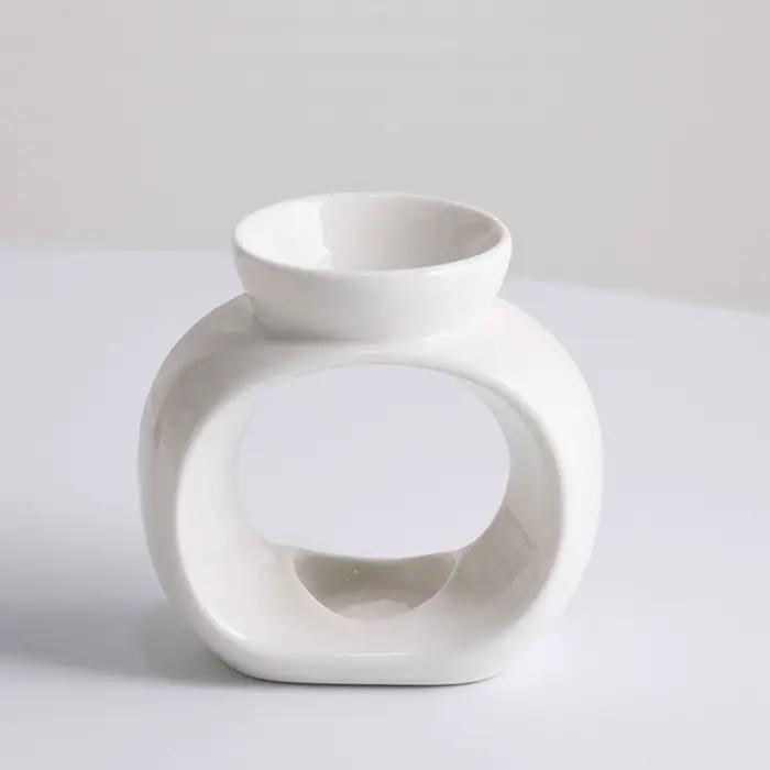 Brûleur d'Huiles Essentielles en Porcelaine