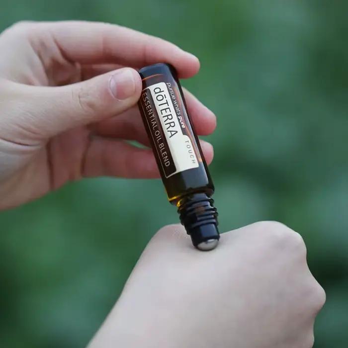 Bouteille d'huile essentielle en verre optique ambré