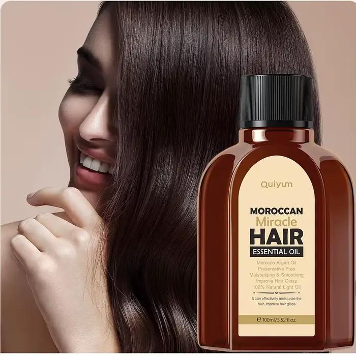 Huile essentielle d'argan pur marocain pour cheveux secs