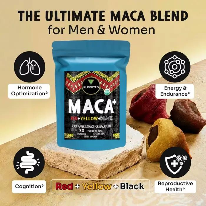 Complément de Maca le plus puissant avec extrait de poivre noir pour une meilleure absorption