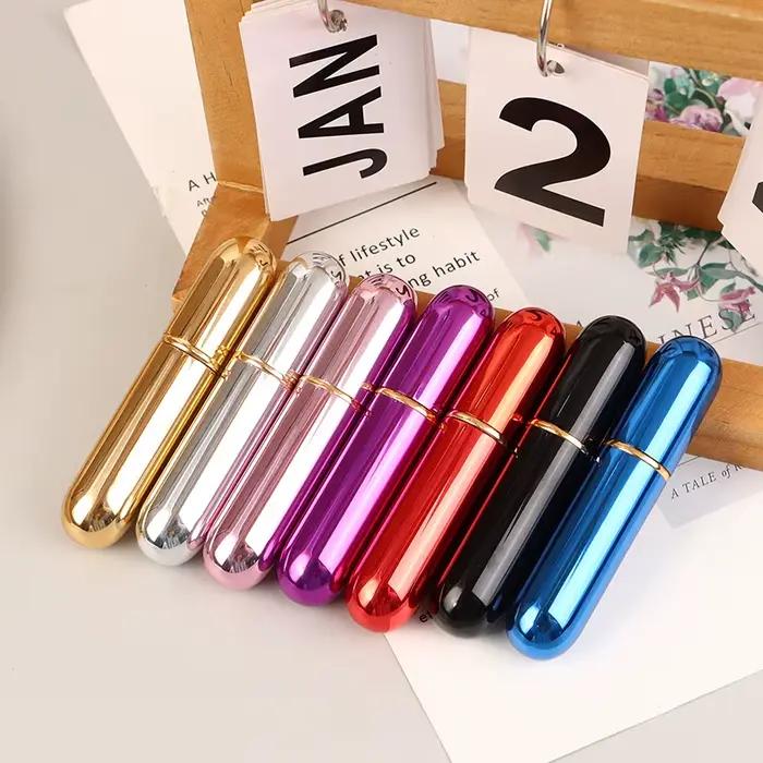 Inhalateur Nasal Huiles Essentielles Aromathérapie Tube en Aluminium 5ml Rechargeable DIY Bien-être Relaxation Soulagement du Stress Naturel Portable