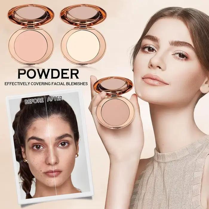 Poudre pressée effet flou doux longue tenue, contrôle du sébum, poudre fixatrice pour femme, texture mate, outil de maquillage pour le visage