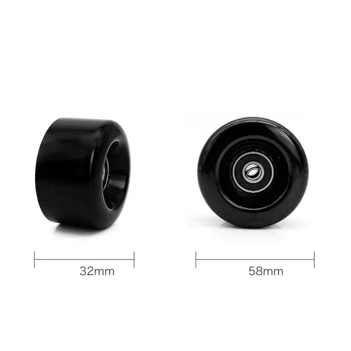 AB94-4 roues de patins à roulettes avec roulements pour patinage à double rangée, patins à roulettes quad d'extérieur/intérieur et skateboard, 32 mm x 58 mm 82A