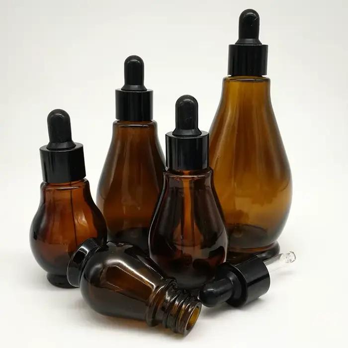 Flcopropriété compte-gouttes en verre ambré 10/20/30/50/100ml