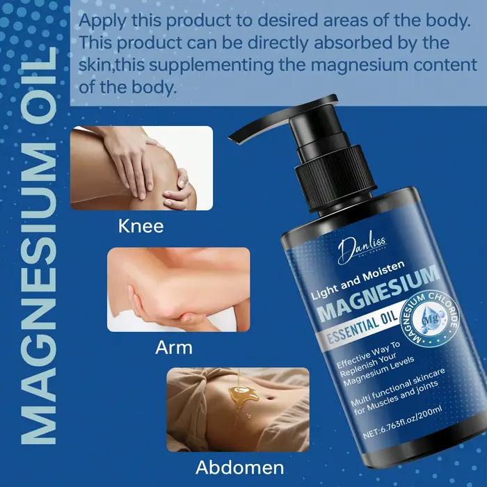 Huile essentielle de magnésium pour les soins musculaires et de la peau – Hydratant et apaisant en profondeur