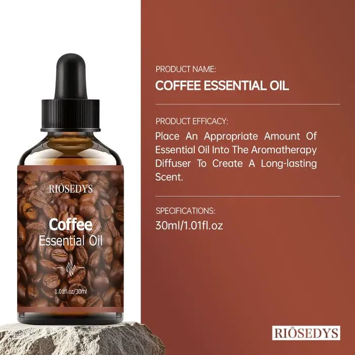 Huile essentielle de café, parfum naturel, convient aux massages corporels, aux soins capillaires et aux diffuseurs.