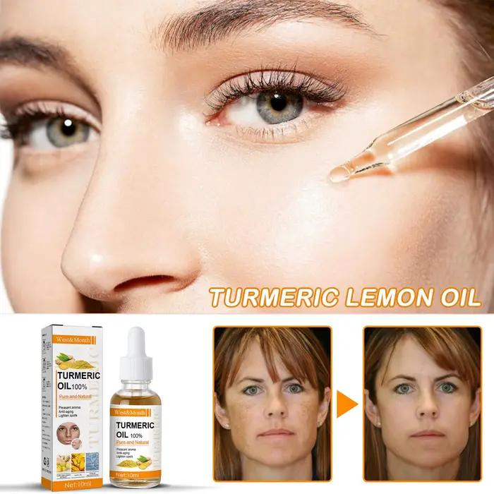 Huile de curcuma, lueur de la peau pour éclaircir l'acné