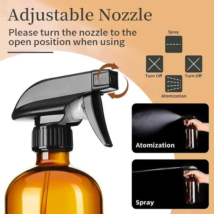 Bouteilles pulvérisatrices en verre ambré