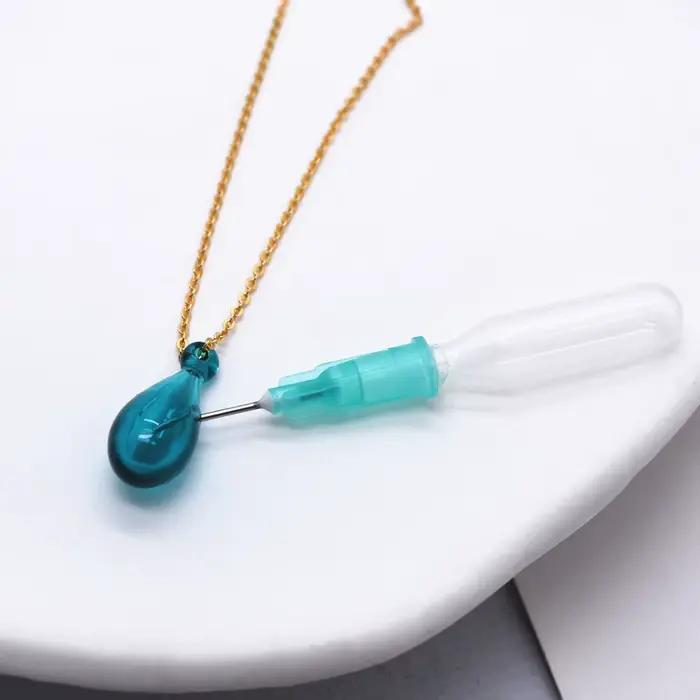 Pendentifs larmes de sirène diffuseur de parfum en verre rechargeable huile essentielle aromathérapie diffuseur de parfum boule pour la fabrication de bijoux
