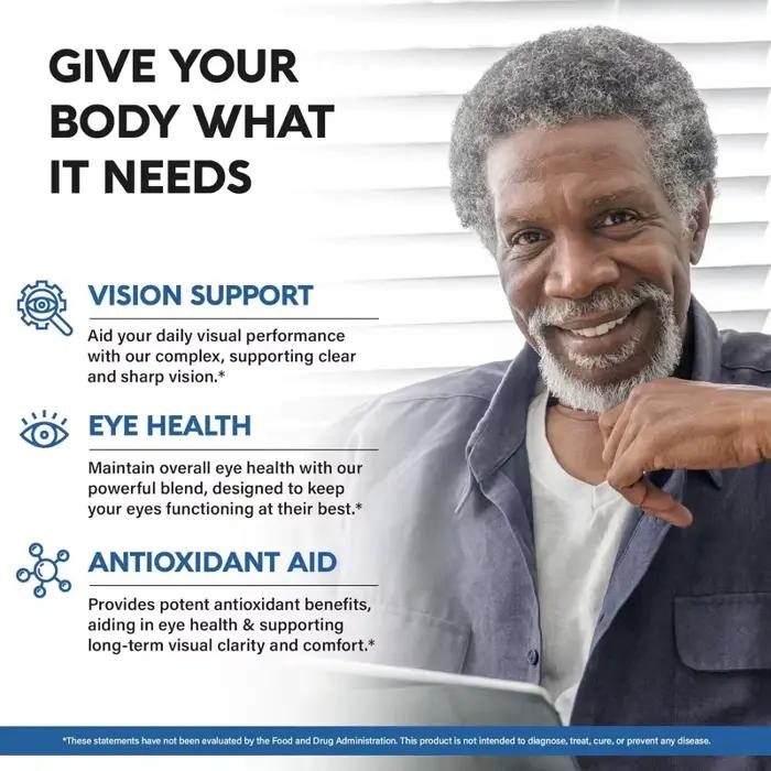 Vitamines pour les yeux - Lutéine 40 mg & Zeaxanthine 8 mg - Soutien à la santé oculaire et à la vision - Safran, Zinc, Vitamines, Cuivre - 30 patchs/sachet