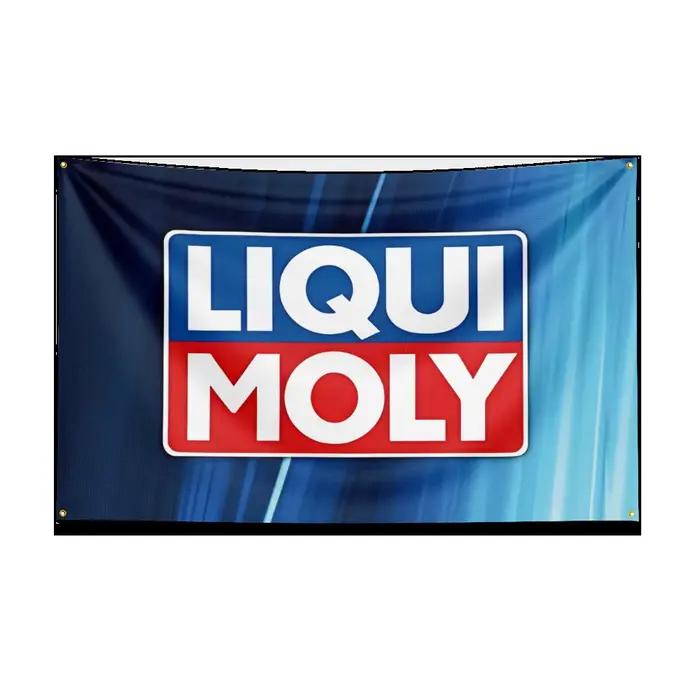 Drapeau d'huile de voiture à moteur L-LIQUIMOLYs, 3x5 pieds, atelier de course, bannières de voiture, tapisserie d'extérieur pour décoration d'huile moteur