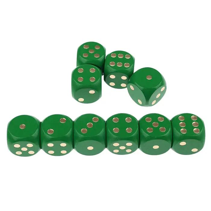 Dés en bois à 6 faces pour jeux de rôle, jeux de guerre britanniques, jeux de rôle Raf, 20mm, 10 pièces