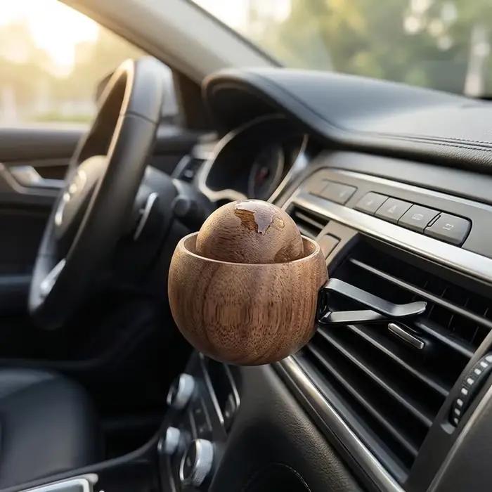 Diffuseur d'huiles essentielles en bois, sans électricité, en noyer noir naturel, mini, mignon, parfum pour la voiture et la maison, pour la chambre à coucher, le bureau