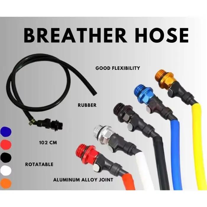 Respirateur de moto avec tuyau |   Radiateur modifié en caoutchouc pour moto, becquet d'huile