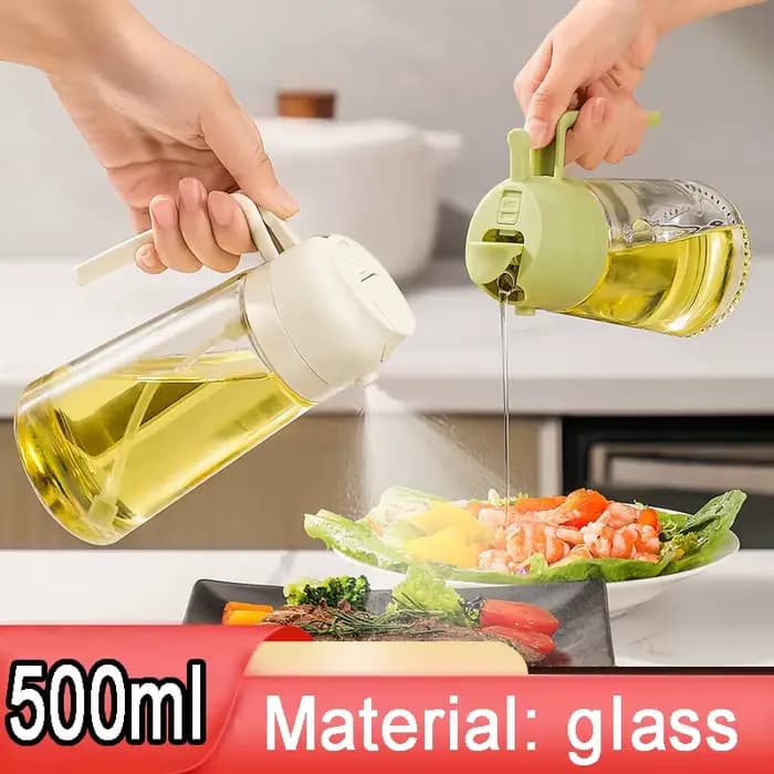 Bouteille de pulvérisation d'huile en verre, vaporisateur d'huile de cuisine pour la cuisson, bouteille de stockage d'huile d'olive Anti-fuite pour BBQ, salade, Steak, fournitures de cuisine