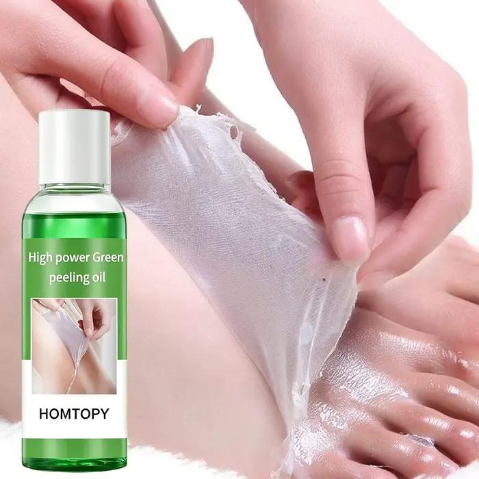 Huile exfoliante jaune, nettoyage doux, élimination des peaux mortes, sérum exfoliant pour le corps, hydratant, peau lisse et douce