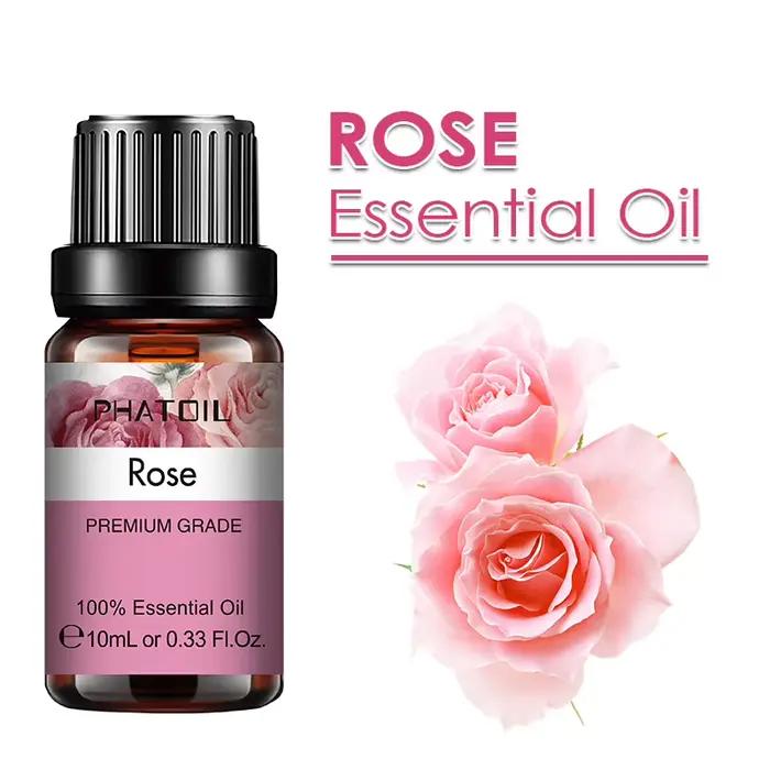 PHATOIL 10ml huiles essentielles de roses naturelles pures pour humidificateurs diffuseur Yoga méditation Ylang bergamote lavande vanille romarin