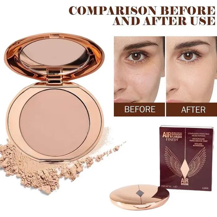 Poudre pressée effet flou doux longue tenue, contrôle du sébum, poudre fixatrice pour femme, texture mate, outil de maquillage pour le visage
