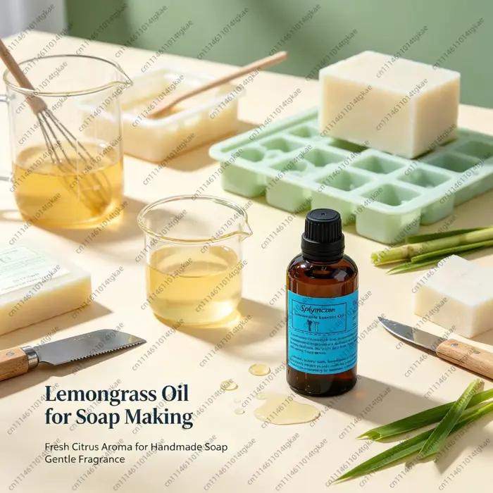 Huile essentielle parfumée naturelle à la citronnelle, matière première multi-usage pour savon fait main, bougie, diffuseur à bâtonnets, parfum d'ambiance maison