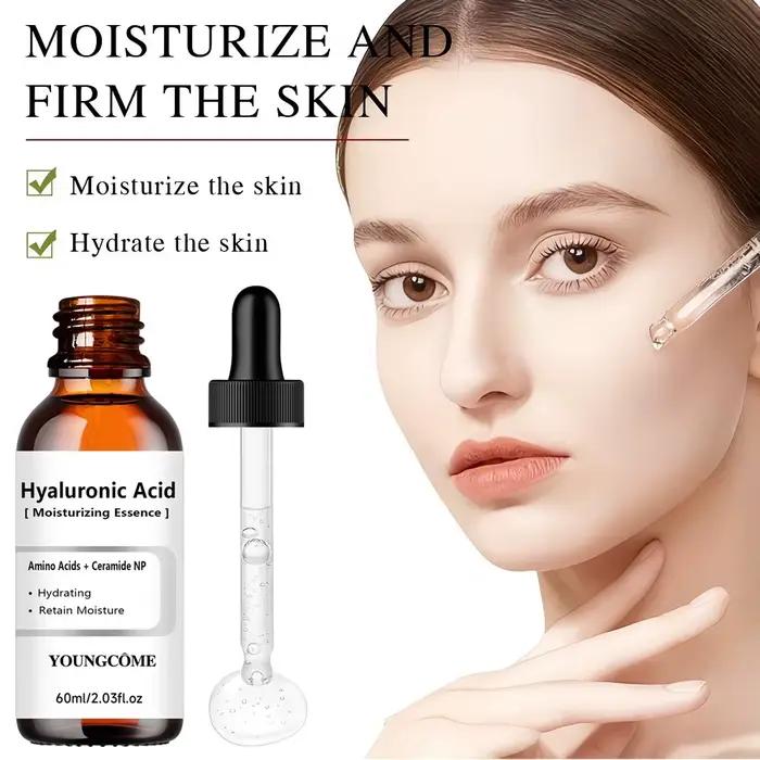 Sérum hydratant à l'acide hyaluronique - Formule boostante d'hydratation pour la réparation de la peau et le soin des