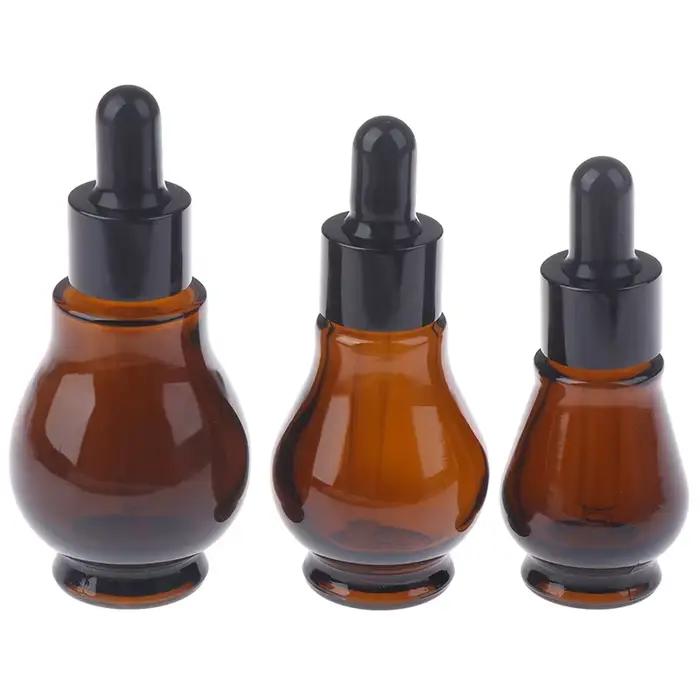Flacons compte-gouttes vides en verre marron de 10/20/30ml