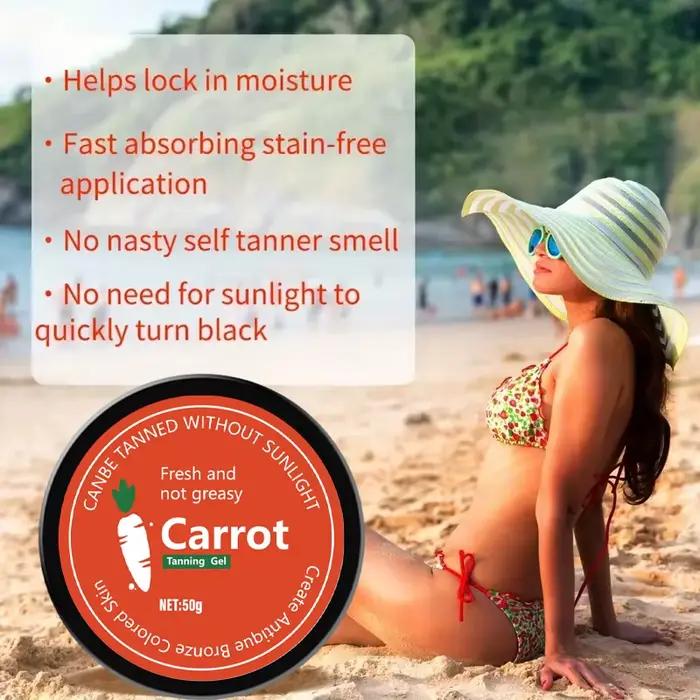 Gel bronzant à la carotte