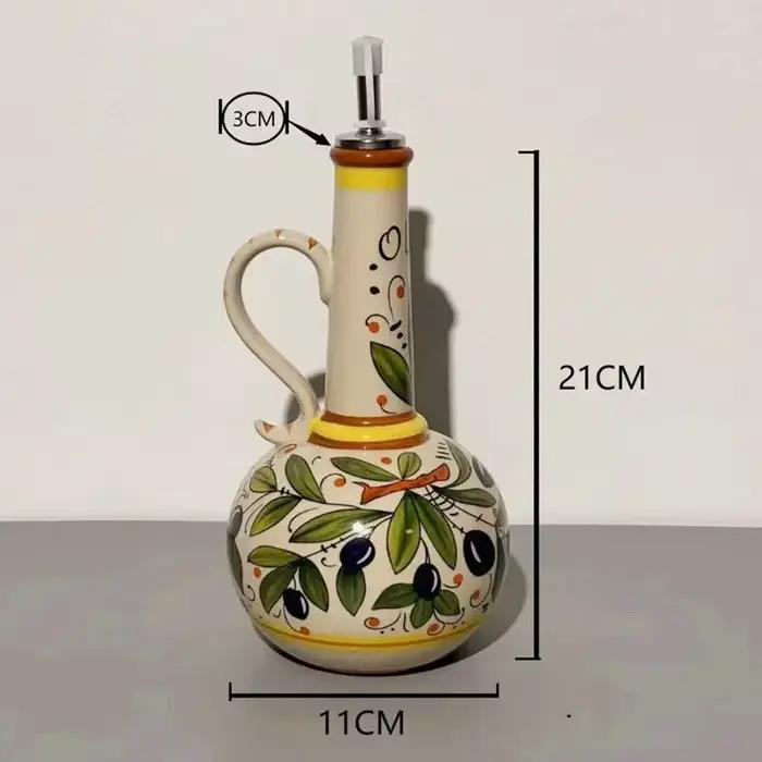 Bouteille d'huile d'olive en céramique