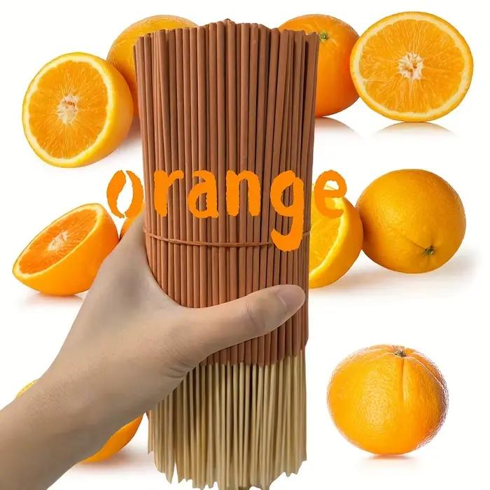 Les bâtons d'encens orange naturel sont de haute qualité, disponibles en paquets de 19/49/79/109/159, adaptés à la purification de l'air à la maison, au relaxation aromatique, au yoga, au bureau, au s