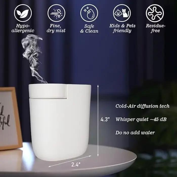 Diffuseur enfichable avec minuterie contrôle bouton d'intensité de parfum connectivité d'application Bluetooth