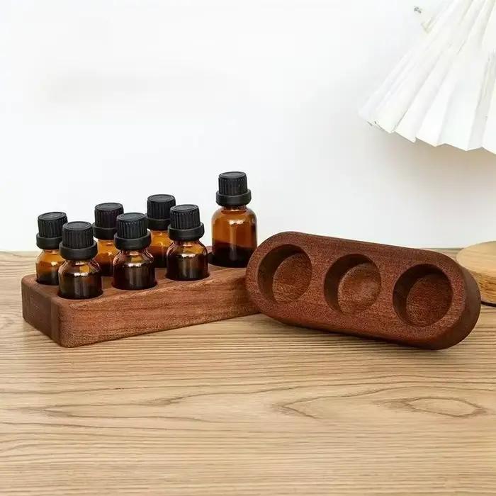 Support de stockage d'huiles essentielles en bois