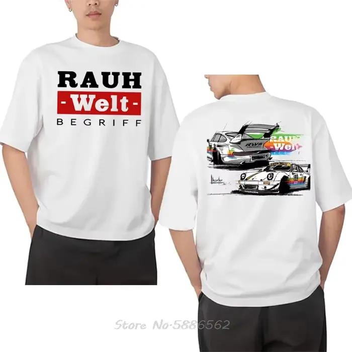 Rauh Welt rétro Turbo RWB 993 T-shirt unisexe coton T-shirt surdimensionné Fitness t-shirts imprimer hauts vêtements pour hommes graphique Streetwear