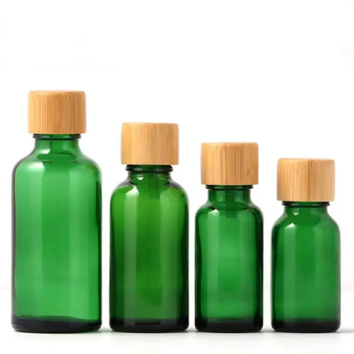 Bouteille d'huiles essentielles en verre ambre/bleu/vert