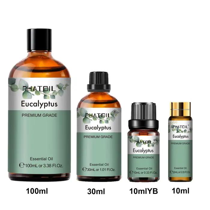 PHATOIL 1 pièces huile essentielle d'eucalyptus pour la fabrication de bougies diffuseur 10 ml/30 ml/100 ml huiles essentielles d'aromathérapie végétale naturelle