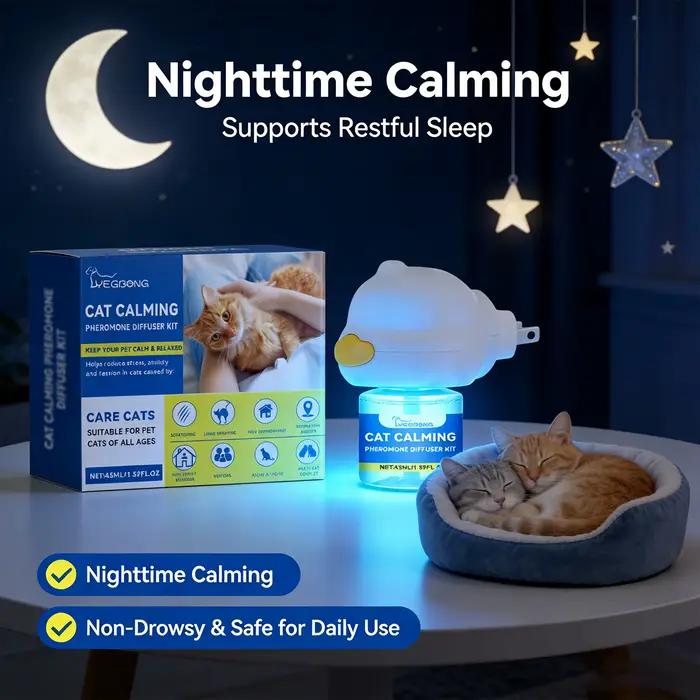 Kit de diffuseur de phéromone apaisant pour chat