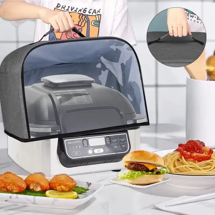 Capuchon anti-poussière de cuisine durable avec poches de rangement, hotte pour friteuse à air, grille-pain domestique, housse anti-poussière, grille Ninja Foodi