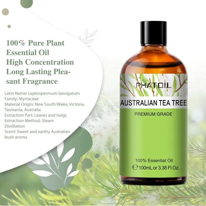 PHATOIL 100ML Copaiba huiles essentielles pures Helichrysum Neroli arbre à thé australien citron Eucalyptus curcuma origan huile de menthe verte