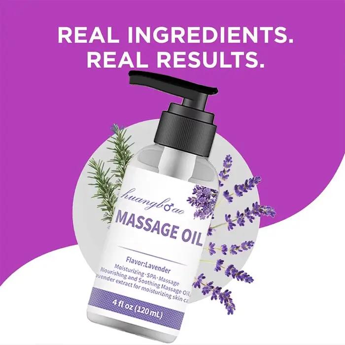 Huile de massage à la lavande pour les muscles apaisants