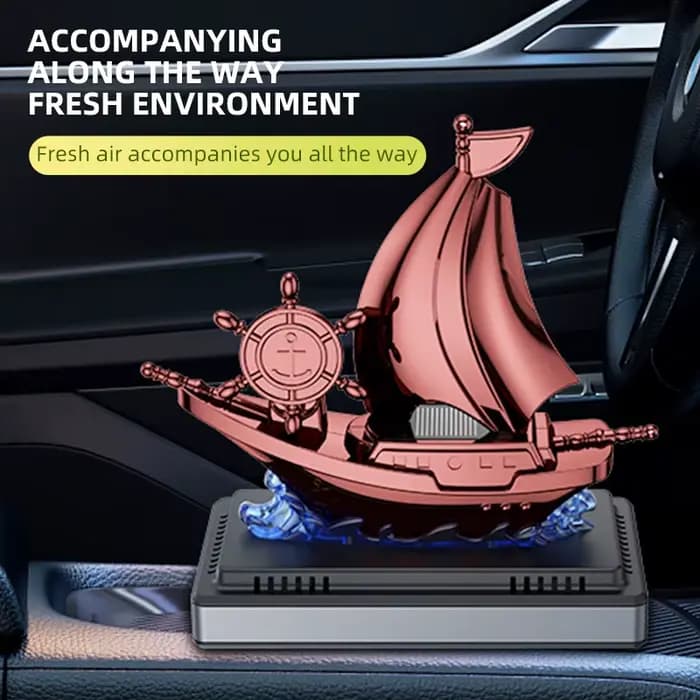 Diffuseur solaire de voiture, désodorisant de parfum, ornement pour tableau de bord de voiture, conception en forme de bateau, diffuseur de parfum, odeur